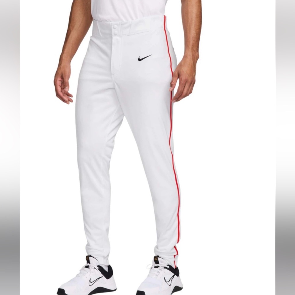 Nike Men's White Baseball pants with Red Accents v